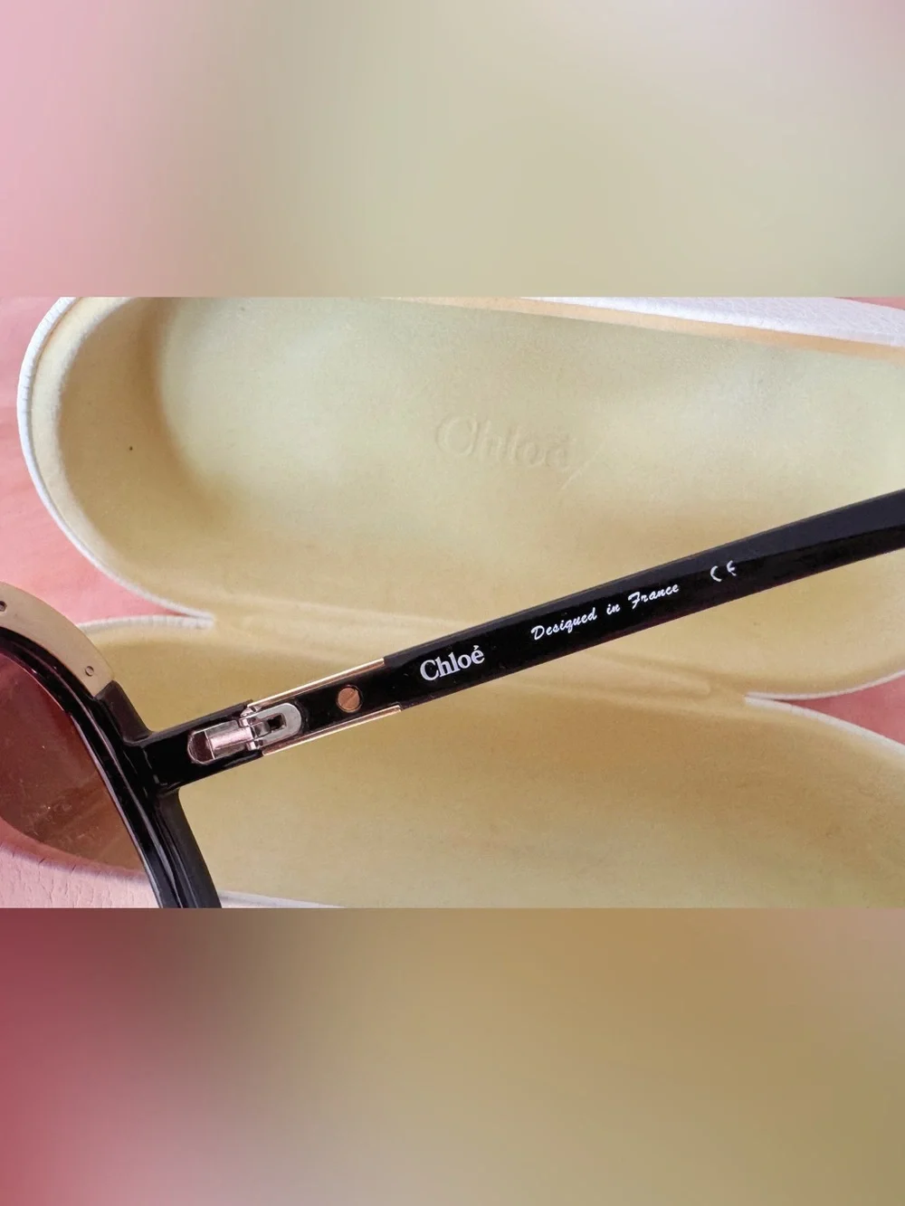 Chloe Vintage Women’s Oversized Round Sunglasses in Dark Brown with Brown Lenses - Picture 4 of 8